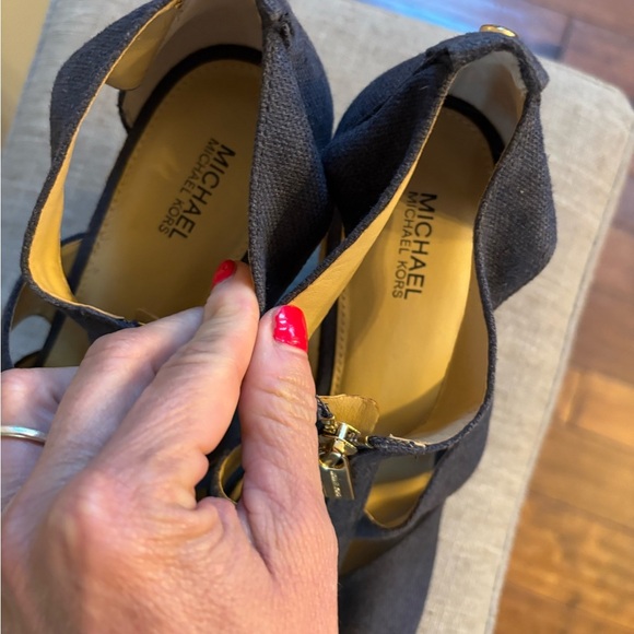 Michael Kors Damita Espadrille Platform Wedge Sandals- Navy 8.5 - Picture 7 of 8